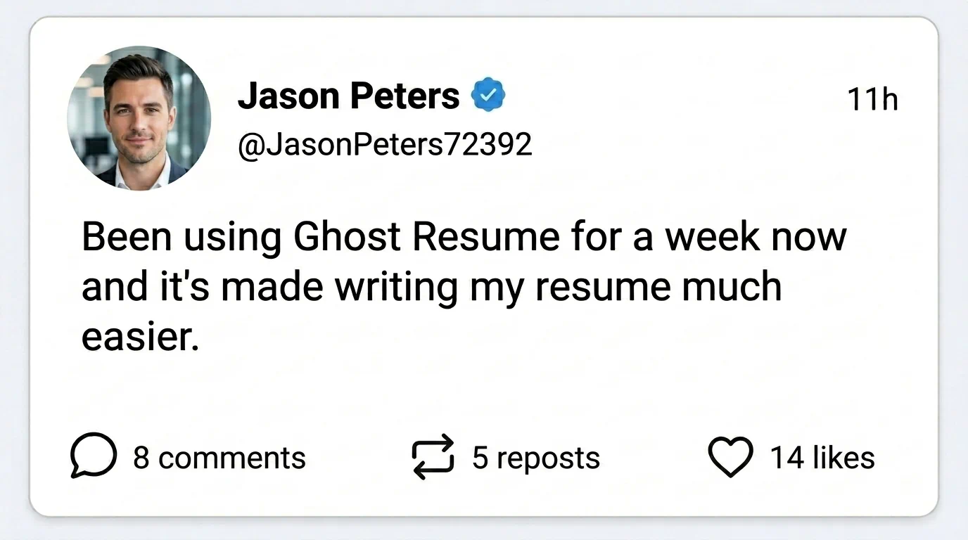 Ghost Resume user result 1